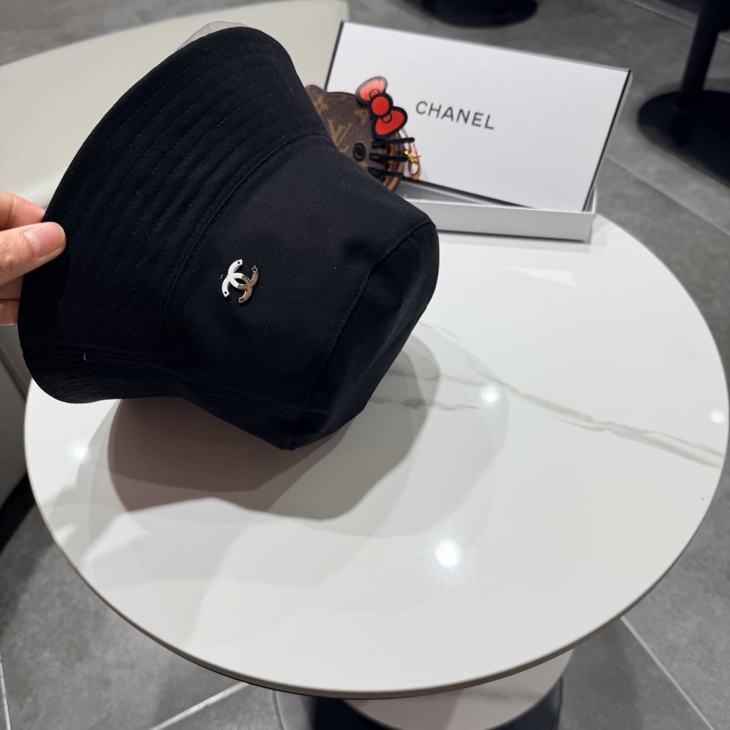 chanel香奈儿双面可戴高品质日系小众渔夫帽女夏季百搭显脸小遮脸盆帽户外帽子