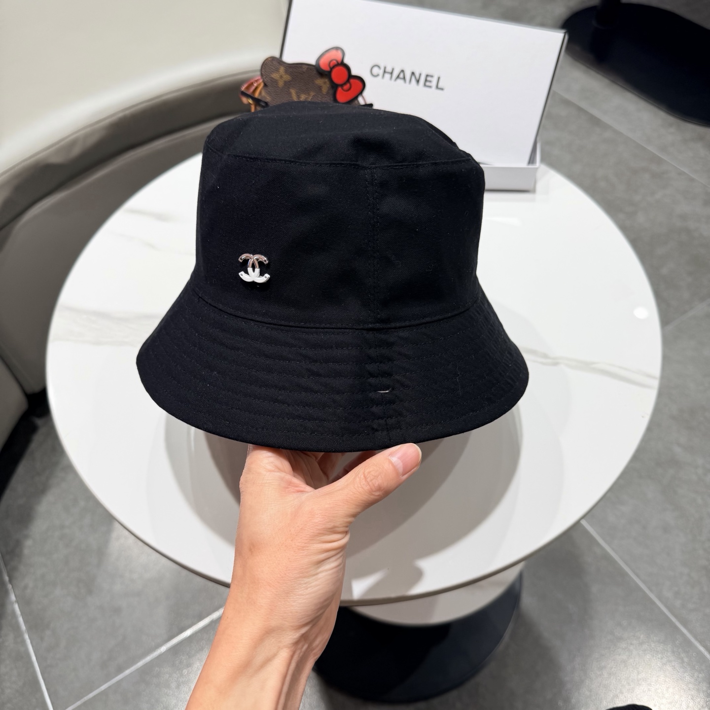 chanel香奈儿双面可戴高品质日系小众渔夫帽女夏季百搭显脸小遮脸盆帽户外帽子