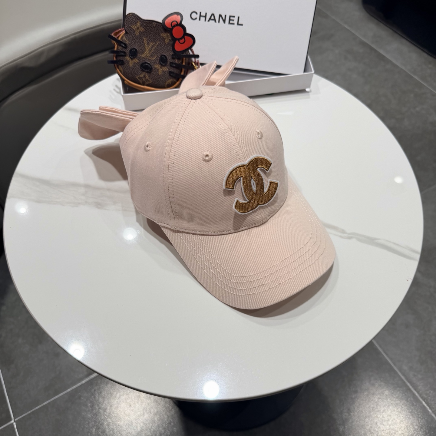 chanel香奈儿蝴蝶结棒球帽女夏季新款甜美可爱大头围遮阳显脸小大檐防晒鸭舌帽