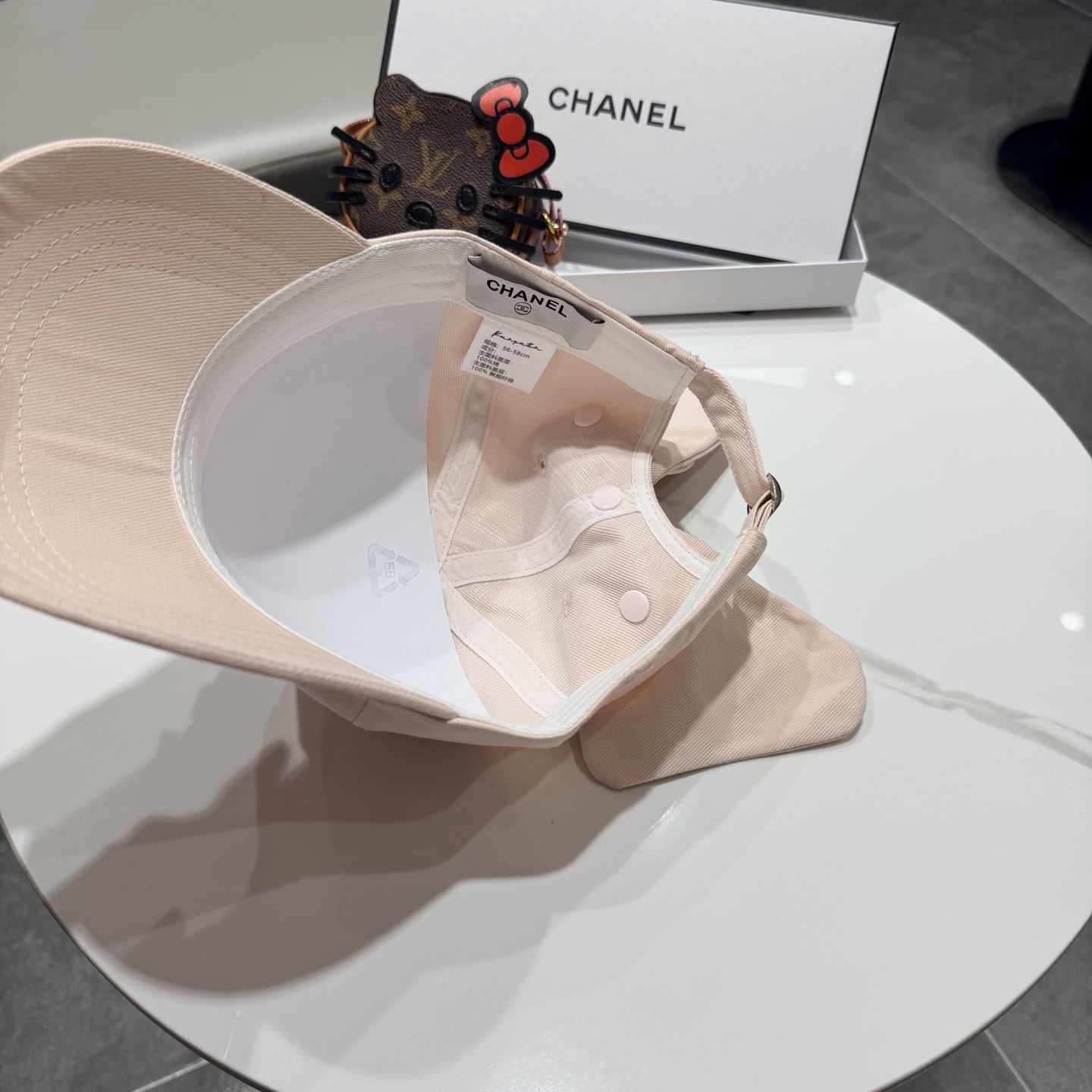 chanel香奈儿蝴蝶结棒球帽女夏季新款甜美可爱大头围遮阳显脸小大檐防晒鸭舌帽