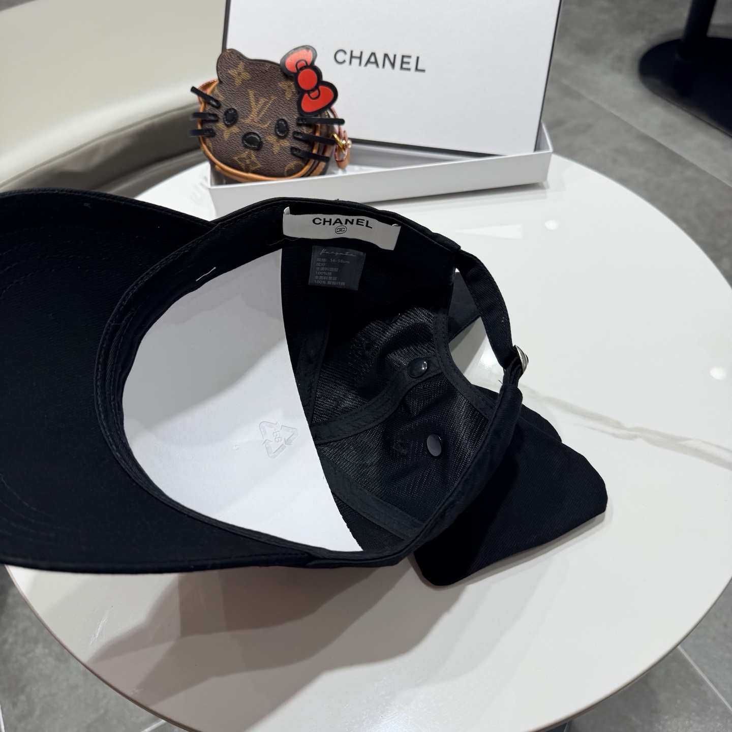 chanel香奈儿蝴蝶结棒球帽女夏季新款甜美可爱大头围遮阳显脸小大檐防晒鸭舌帽