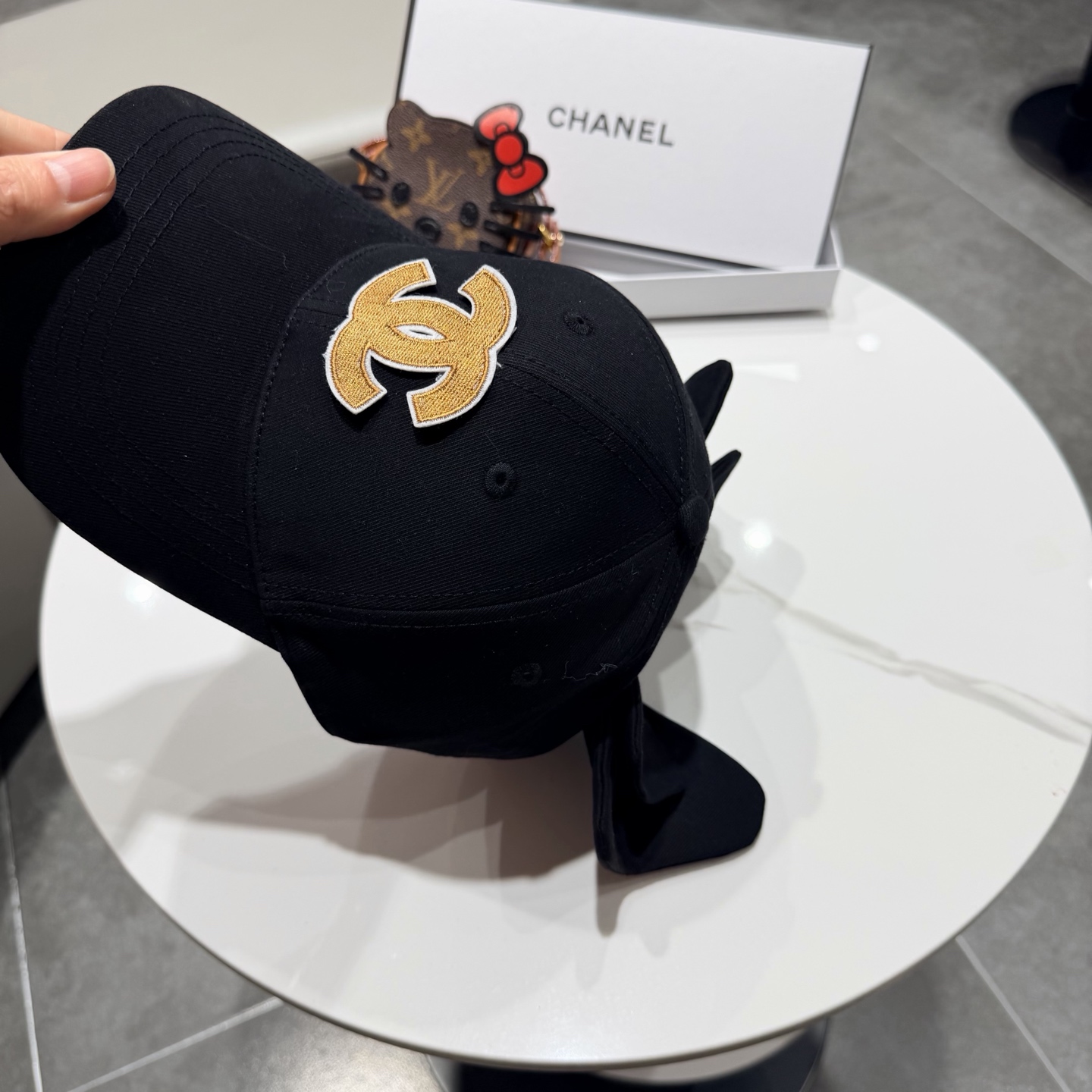 chanel香奈儿蝴蝶结棒球帽女夏季新款甜美可爱大头围遮阳显脸小大檐防晒鸭舌帽