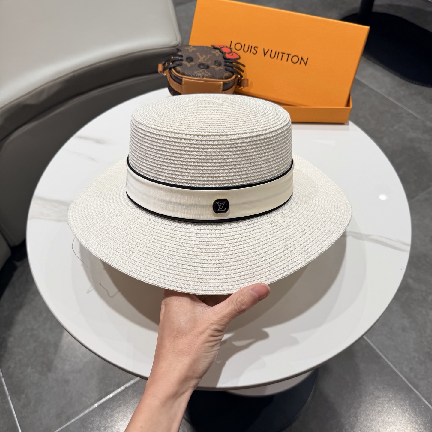 lv新款平顶草帽 头围57cm