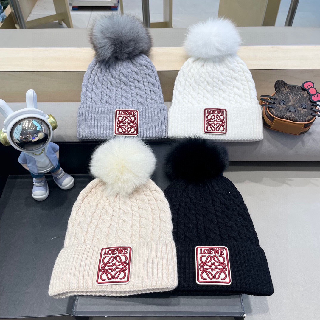 【LOEWE罗意威】早秋简约针织毛线帽，毛绒材质，非常百搭