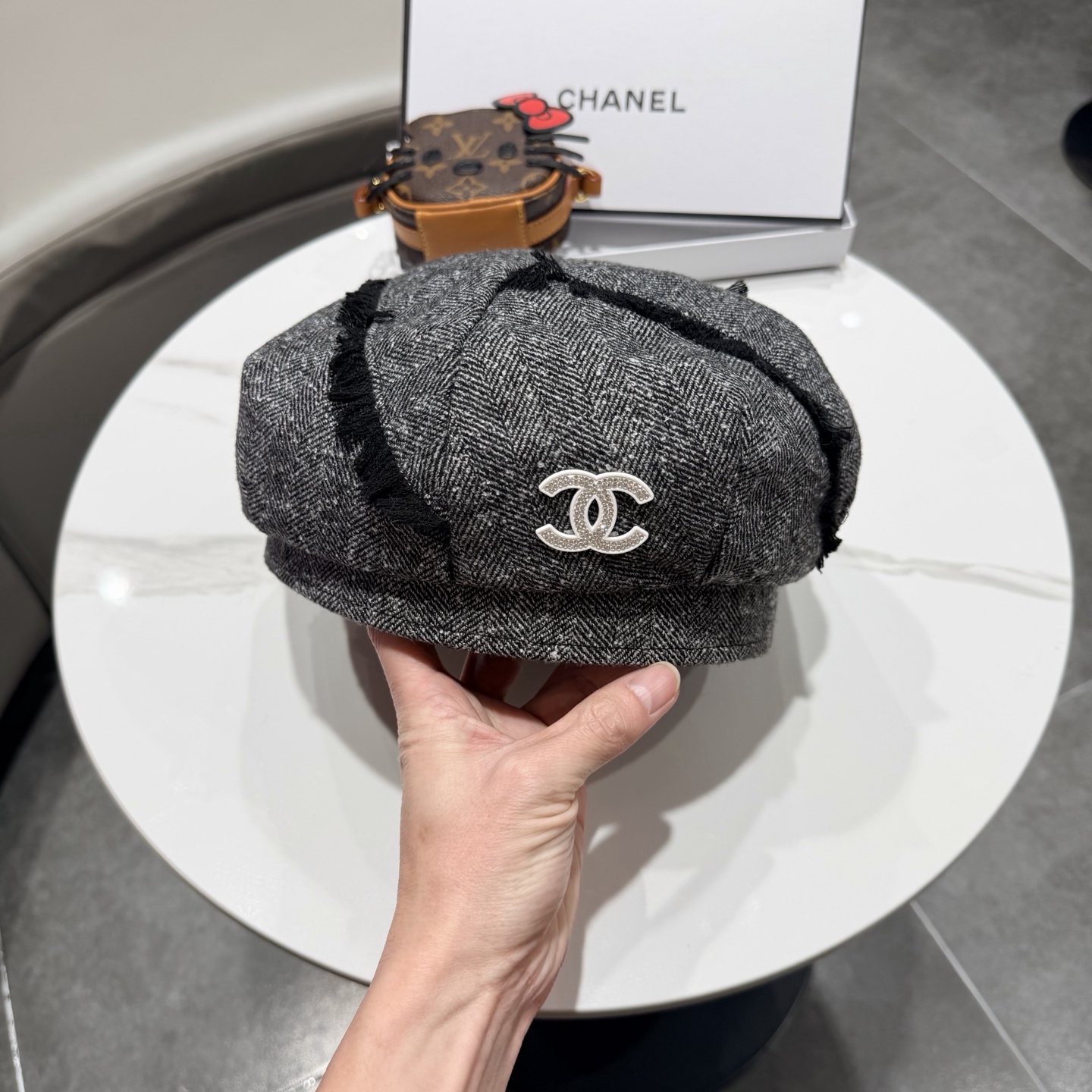 chanel香奈儿贝雷帽女式洋气时髦帽子春秋冬季蓓蕾帽休闲文艺复古显脸小画家帽