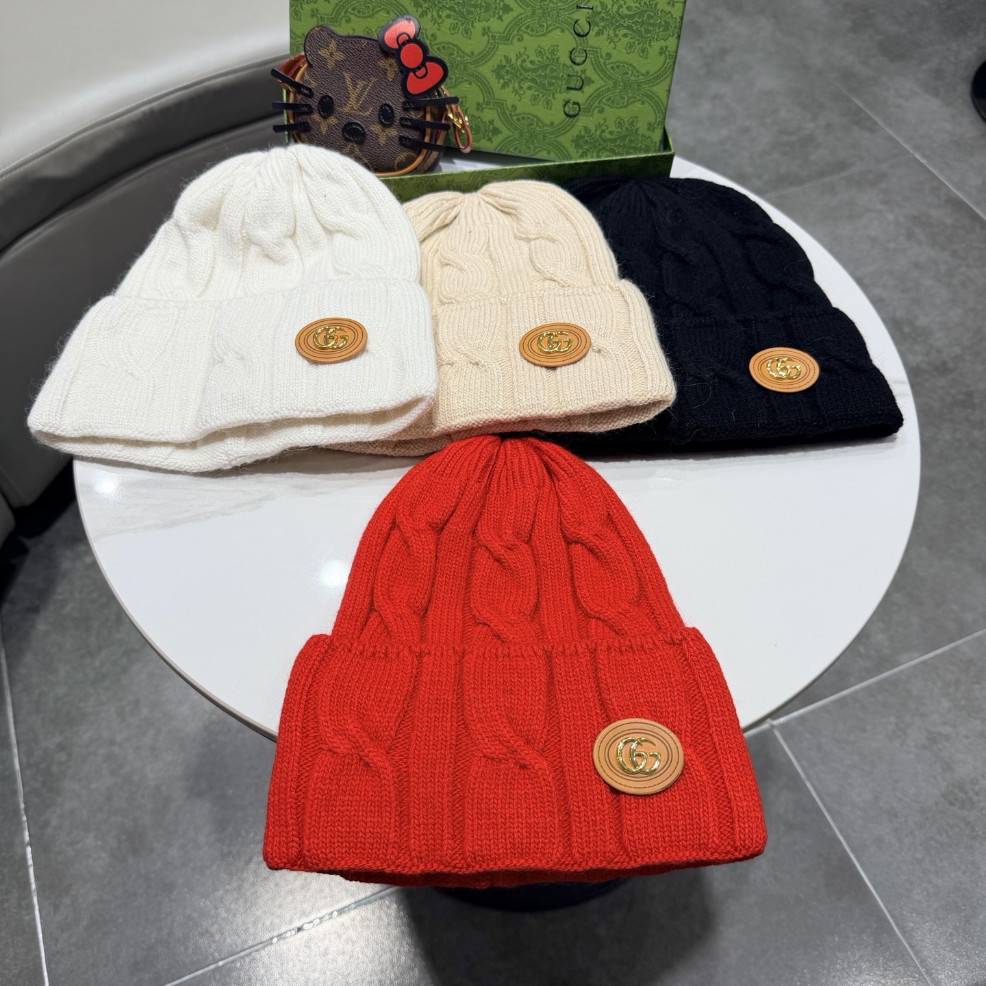 Gucci古奇新款针织毛线帽