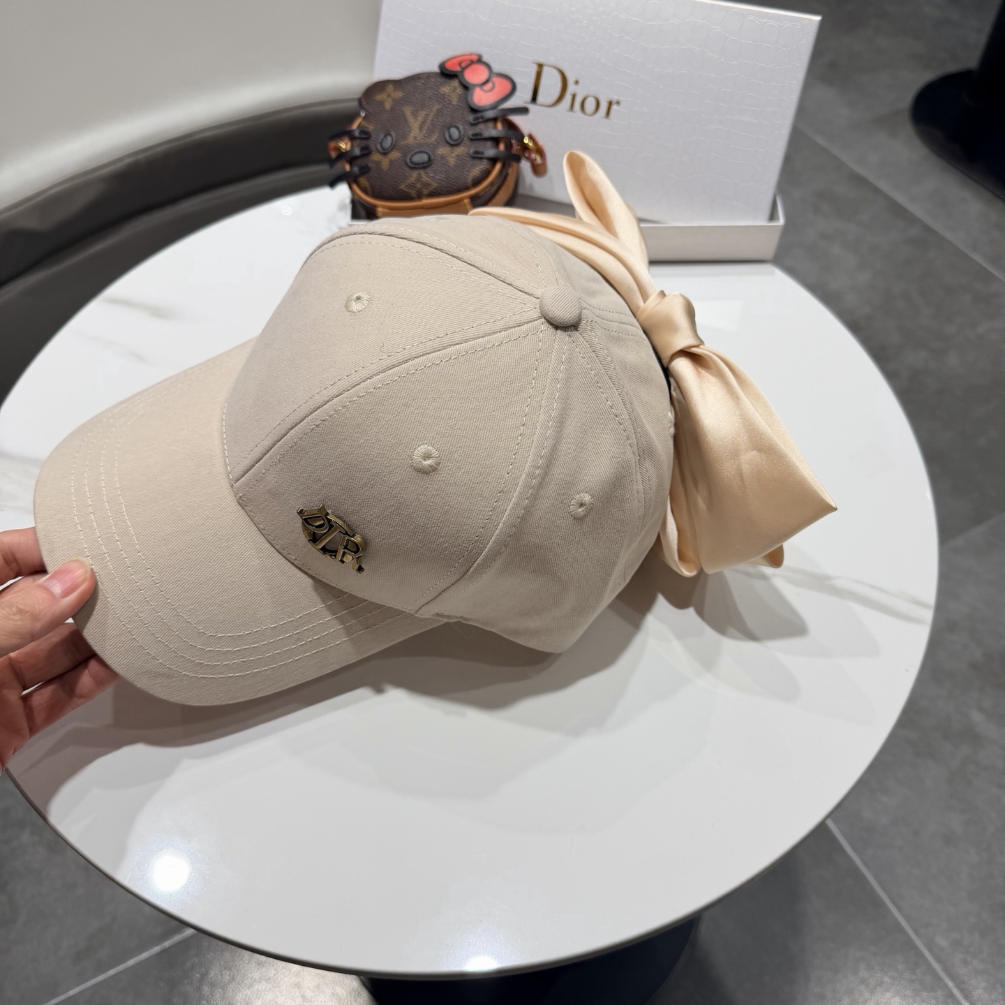 蝴蝶结棒球帽女夏季新款甜美可爱大头围遮阳显脸小大檐防晒鸭舌帽