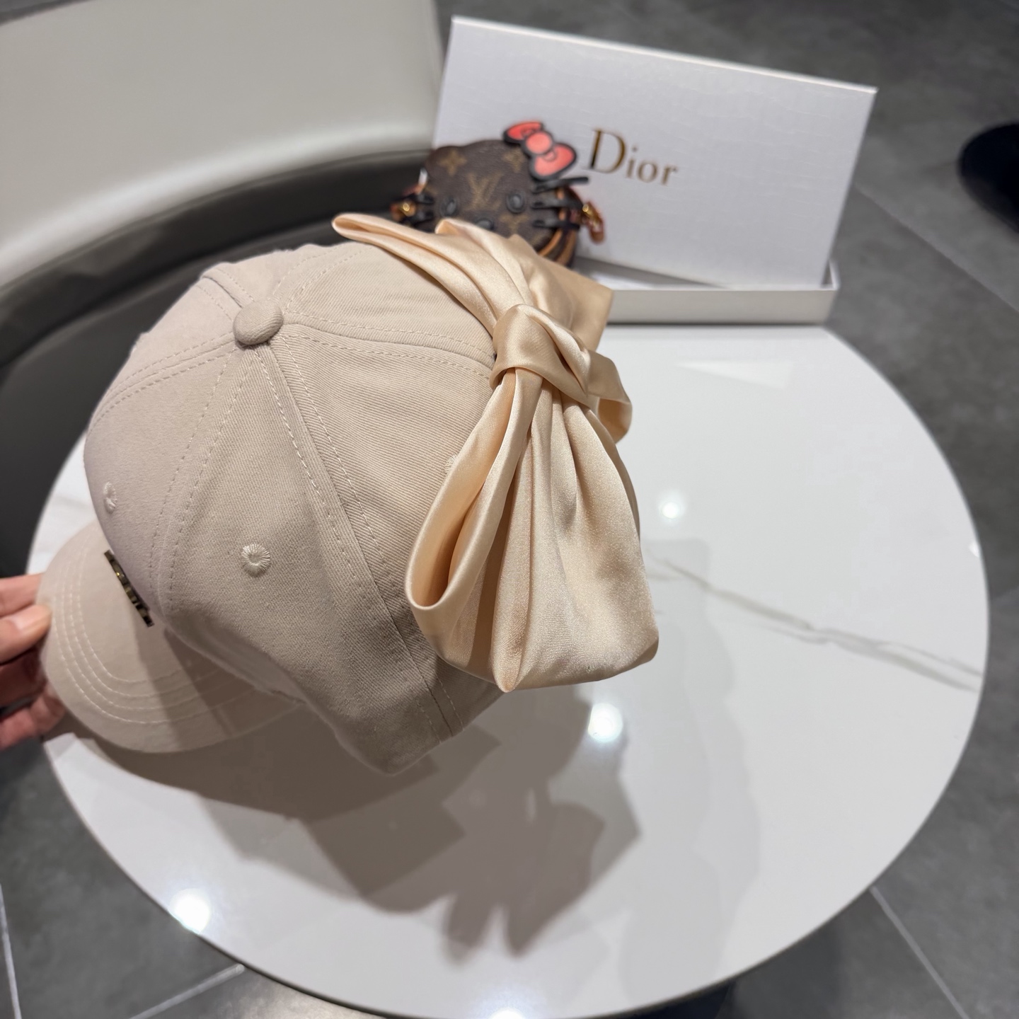 蝴蝶结棒球帽女夏季新款甜美可爱大头围遮阳显脸小大檐防晒鸭舌帽