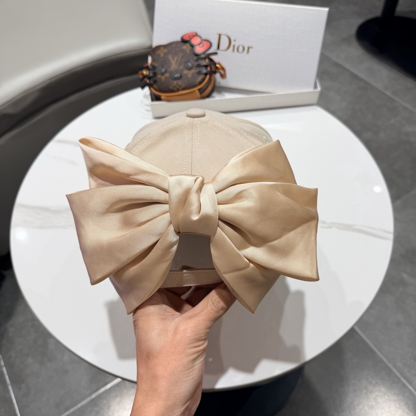 蝴蝶结棒球帽女夏季新款甜美可爱大头围遮阳显脸小大檐防晒鸭舌帽