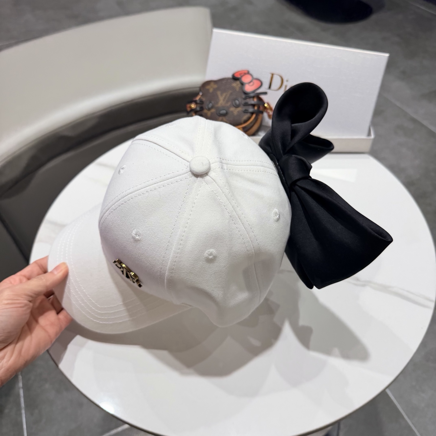 蝴蝶结棒球帽女夏季新款甜美可爱大头围遮阳显脸小大檐防晒鸭舌帽