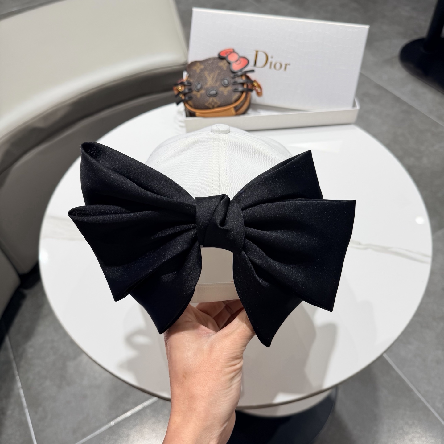 蝴蝶结棒球帽女夏季新款甜美可爱大头围遮阳显脸小大檐防晒鸭舌帽