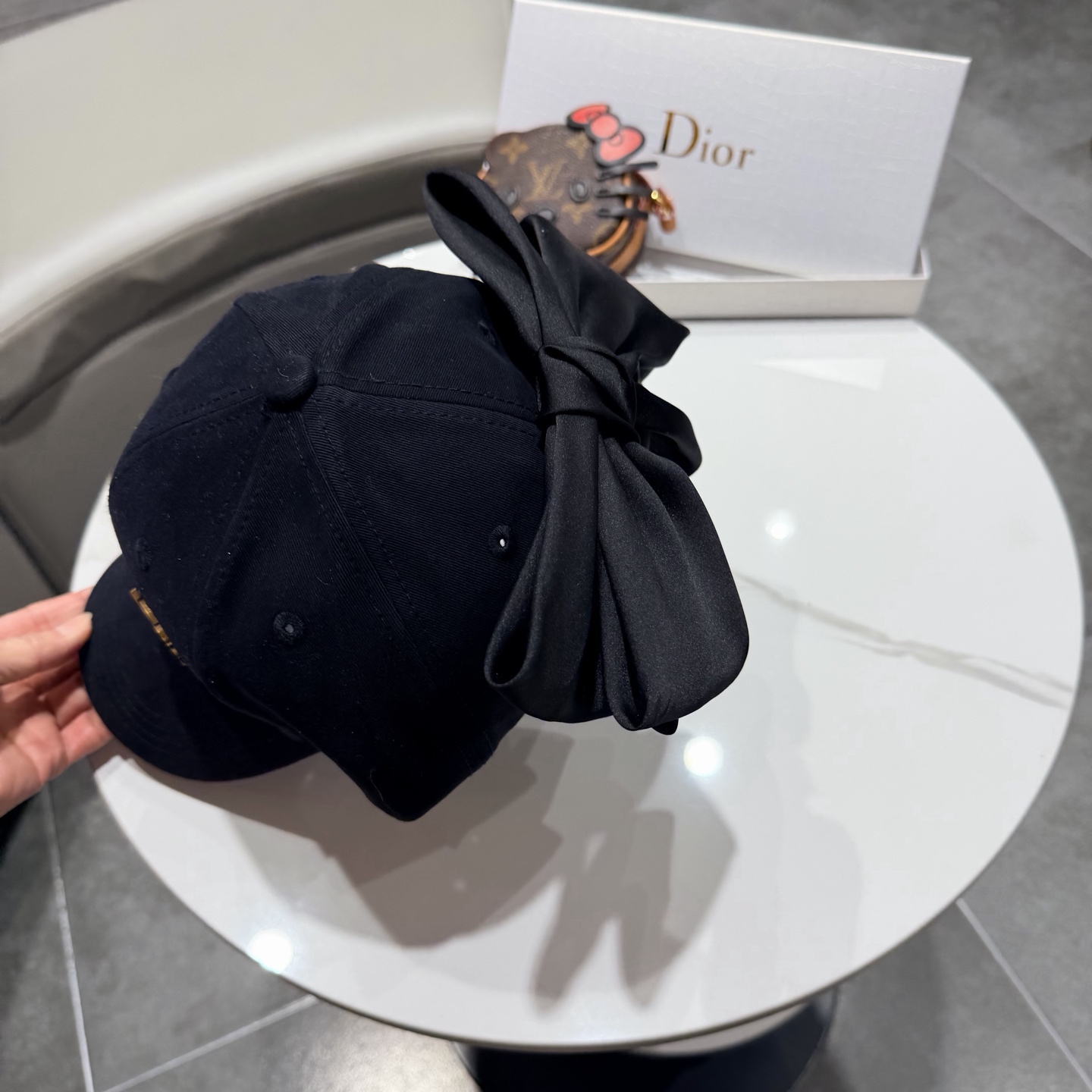 蝴蝶结棒球帽女夏季新款甜美可爱大头围遮阳显脸小大檐防晒鸭舌帽