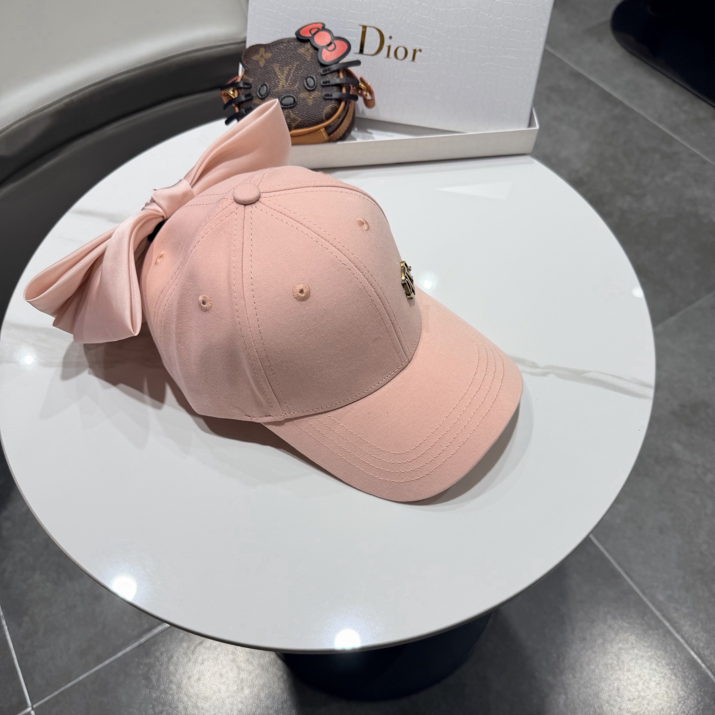 蝴蝶结棒球帽女夏季新款甜美可爱大头围遮阳显脸小大檐防晒鸭舌帽