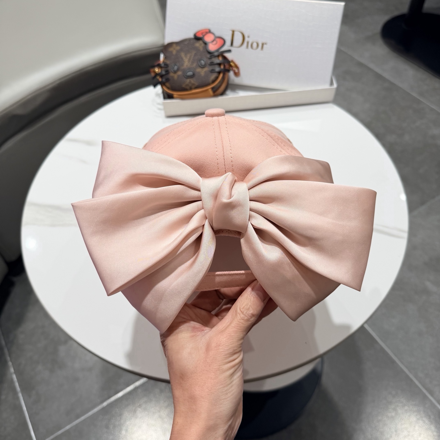 蝴蝶结棒球帽女夏季新款甜美可爱大头围遮阳显脸小大檐防晒鸭舌帽