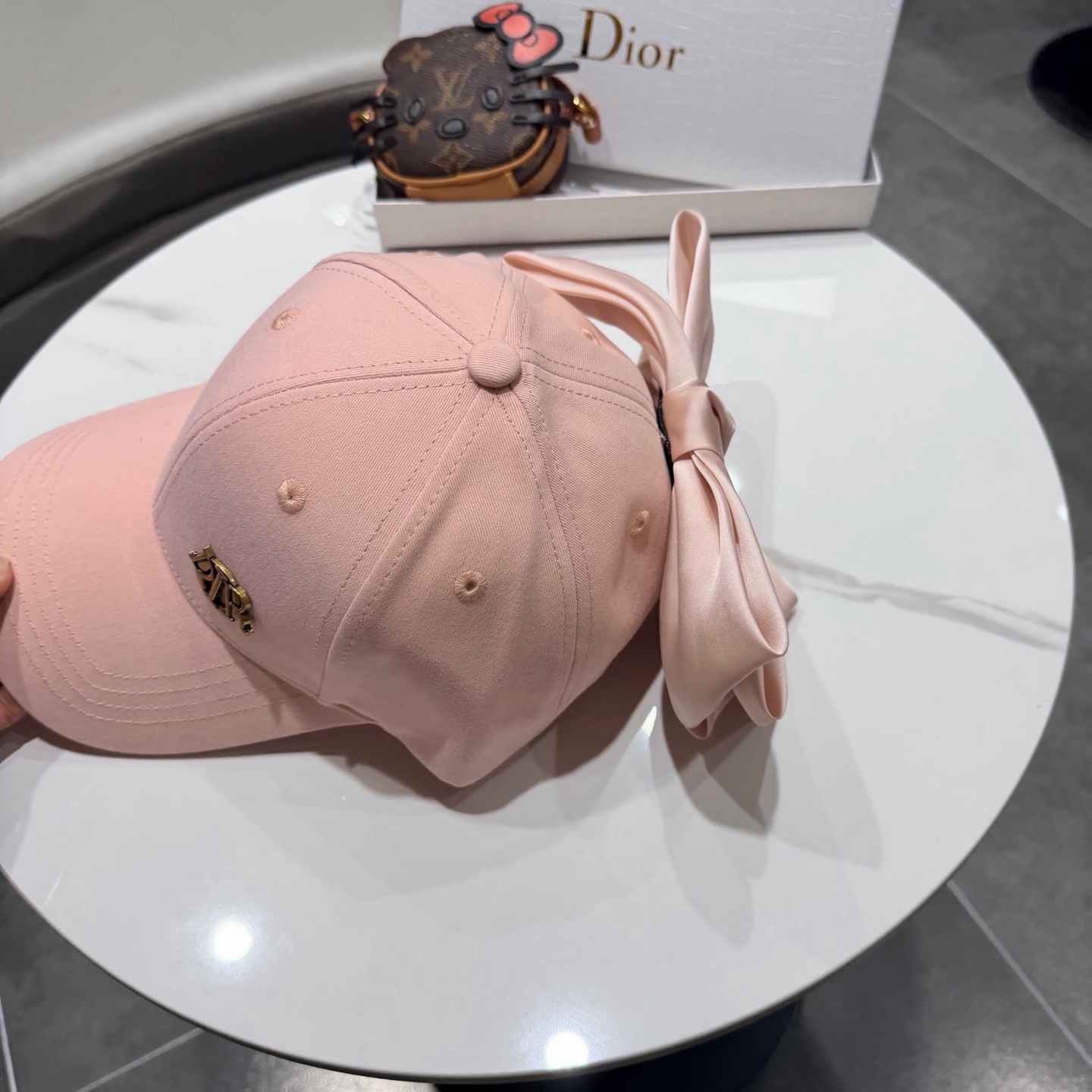 蝴蝶结棒球帽女夏季新款甜美可爱大头围遮阳显脸小大檐防晒鸭舌帽