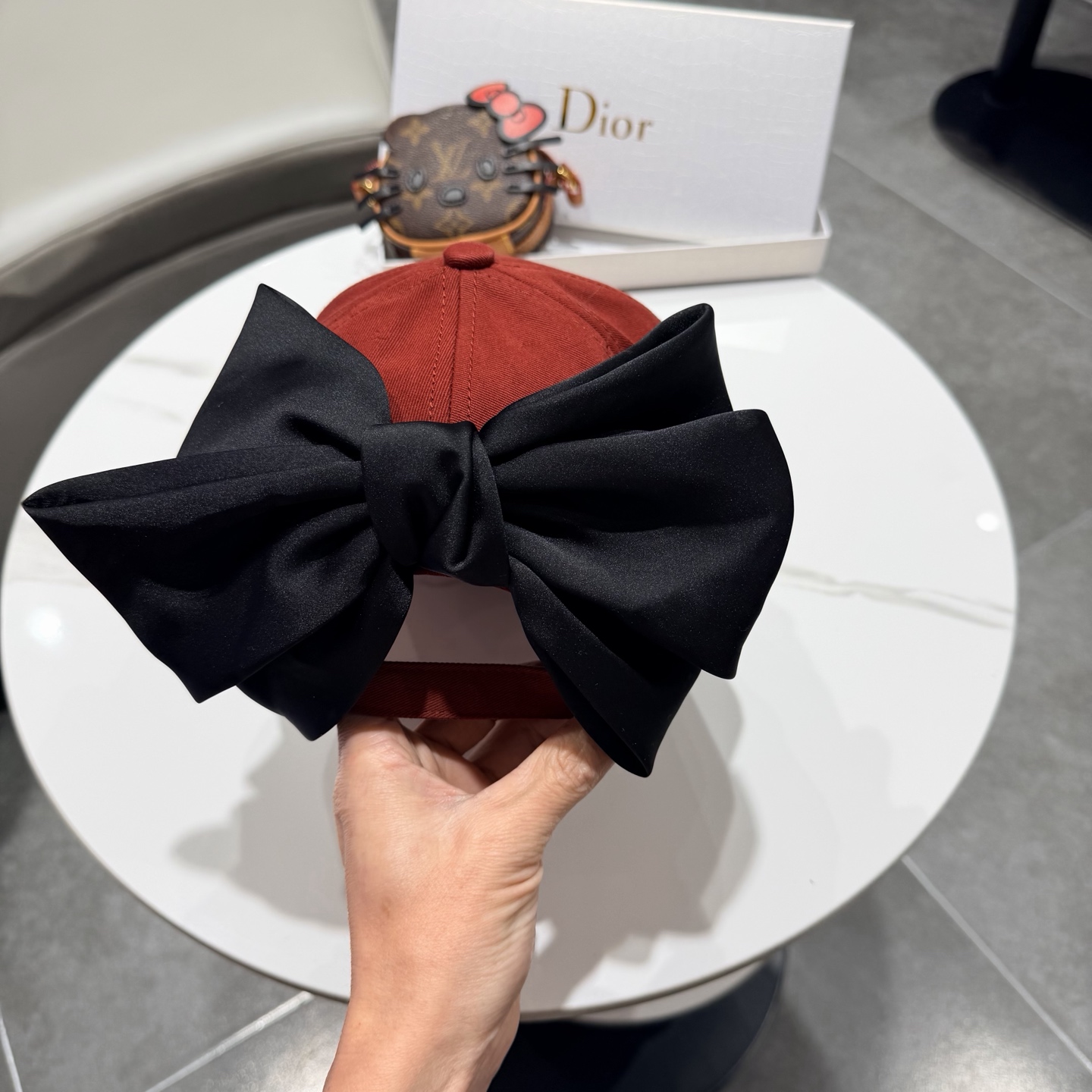 蝴蝶结棒球帽女夏季新款甜美可爱大头围遮阳显脸小大檐防晒鸭舌帽