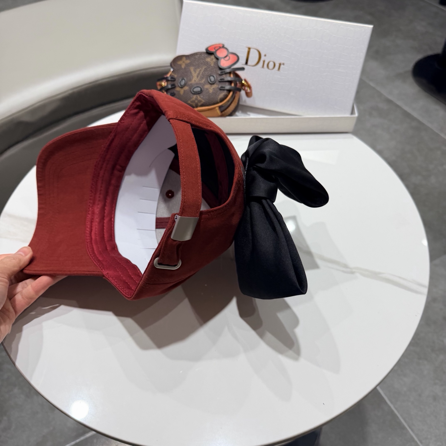 蝴蝶结棒球帽女夏季新款甜美可爱大头围遮阳显脸小大檐防晒鸭舌帽