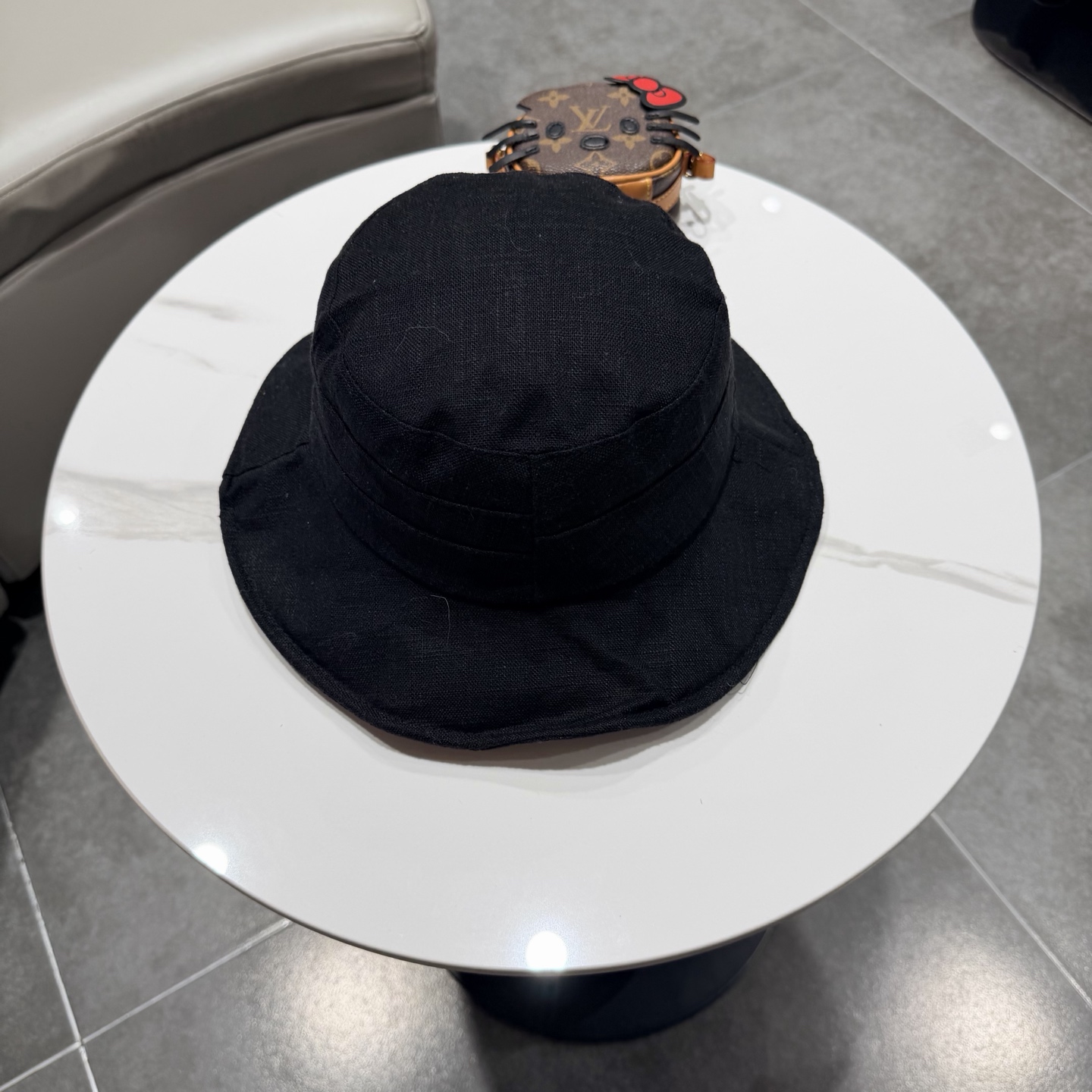 罗意威原宿风棉麻混纺渔夫帽子女春夏薄款布帽百搭撞色盆帽休闲帽潮