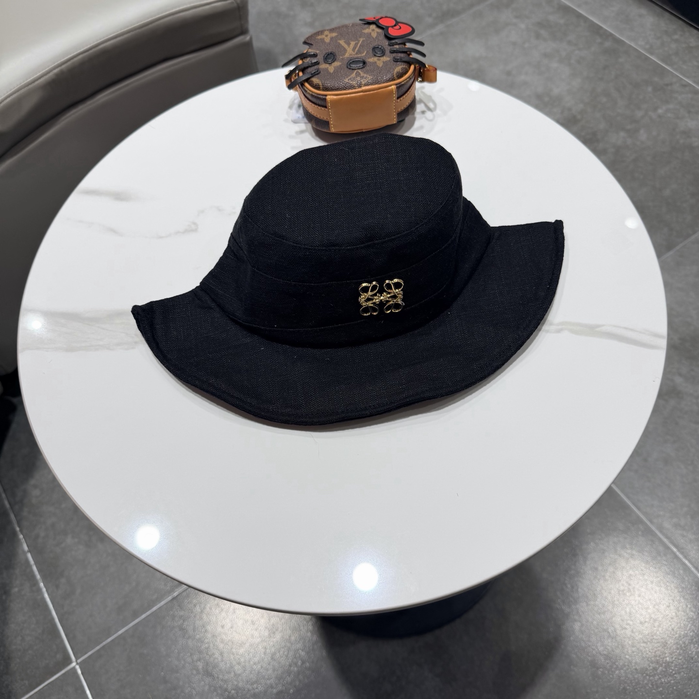 罗意威原宿风棉麻混纺渔夫帽子女春夏薄款布帽百搭撞色盆帽休闲帽潮