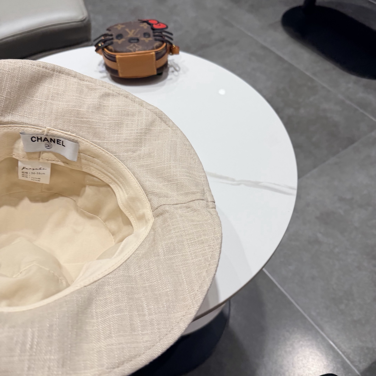 Chanel日韩系光版拼接做旧休闲复古时尚百搭街头出游渔夫帽画家帽新款