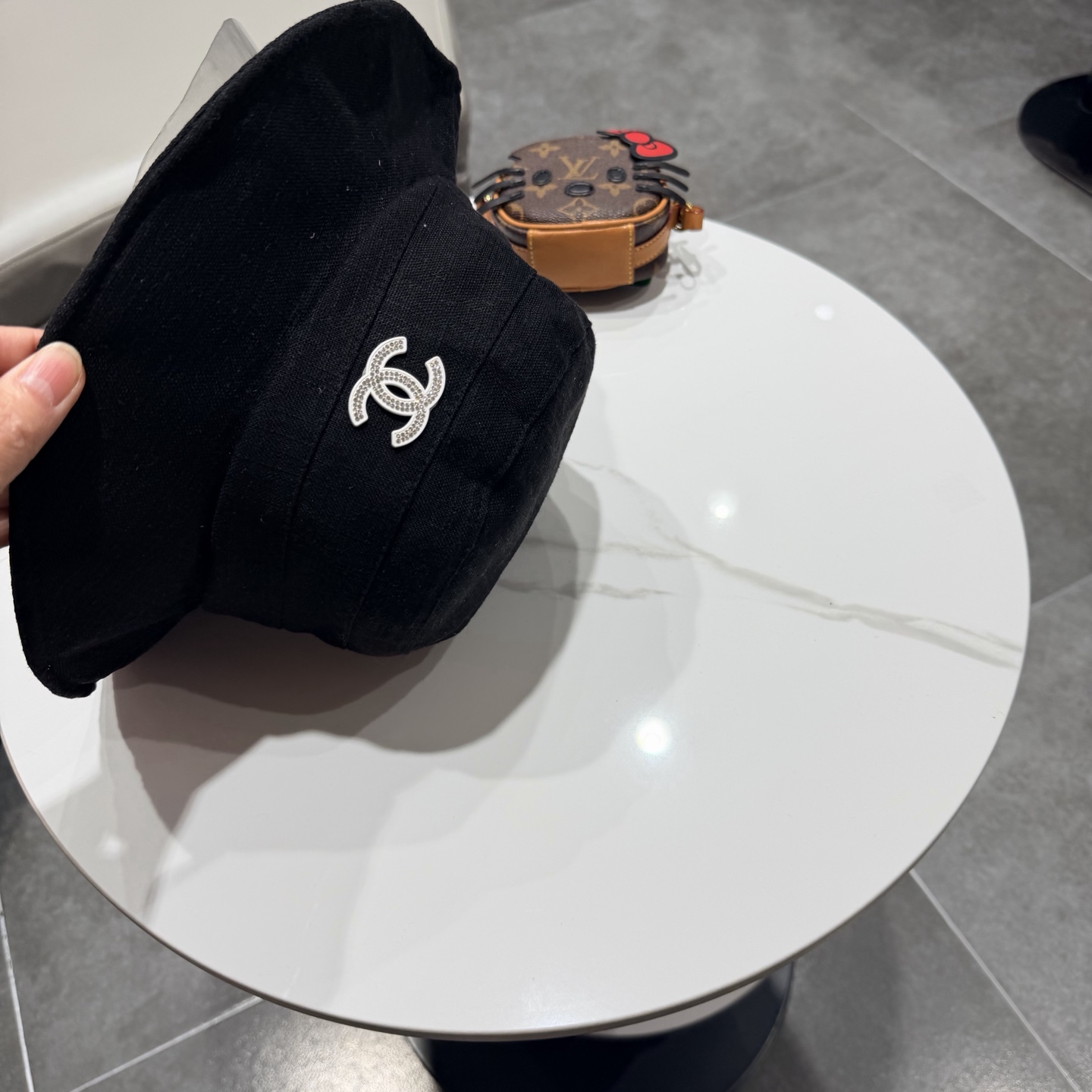 Chanel日韩系光版拼接做旧休闲复古时尚百搭街头出游渔夫帽画家帽新款