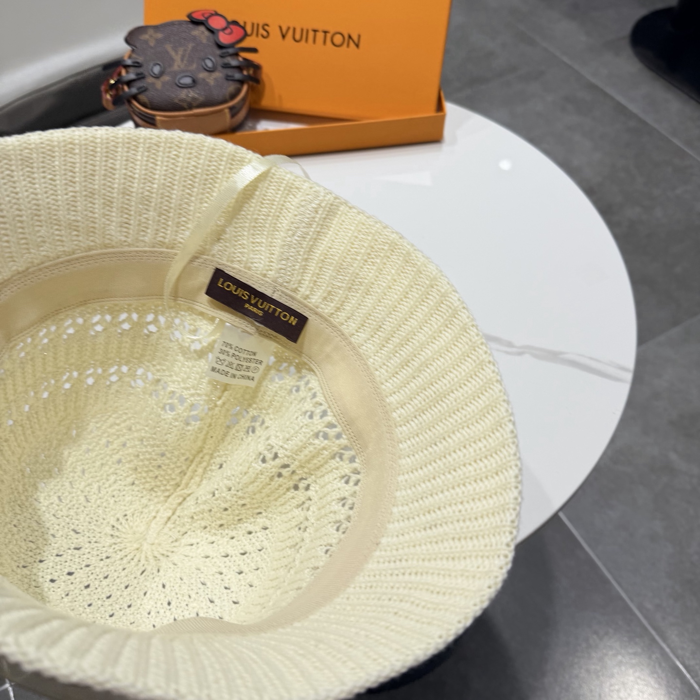 Lv路易威登2026新款遮阳防晒帽子女镂空透气素颜水桶帽春夏季时尚百搭渔夫帽