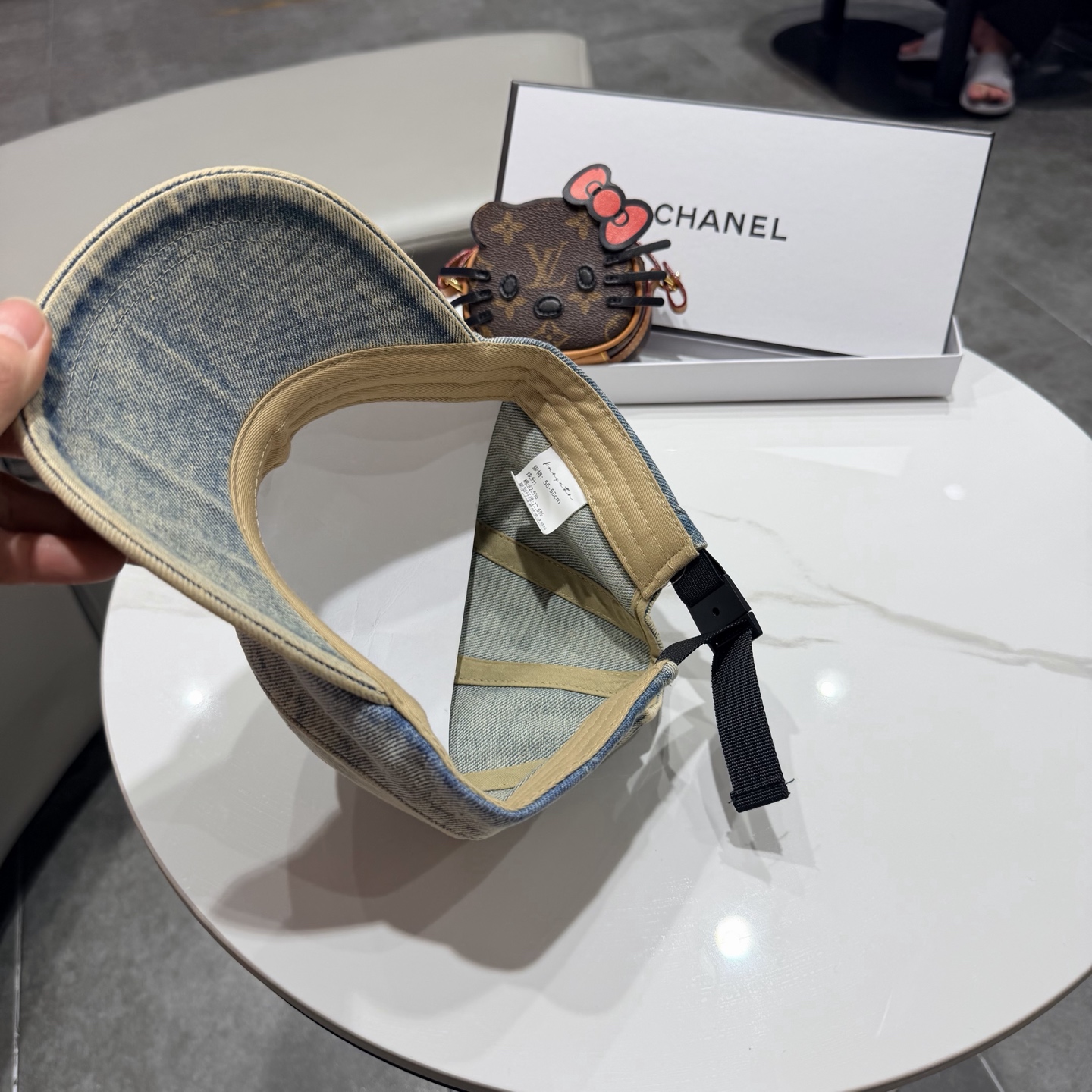 Chanel 复古水洗牛仔盔形鸭舌帽子女春夏季遮阳帽马术帽显脸小棒球帽