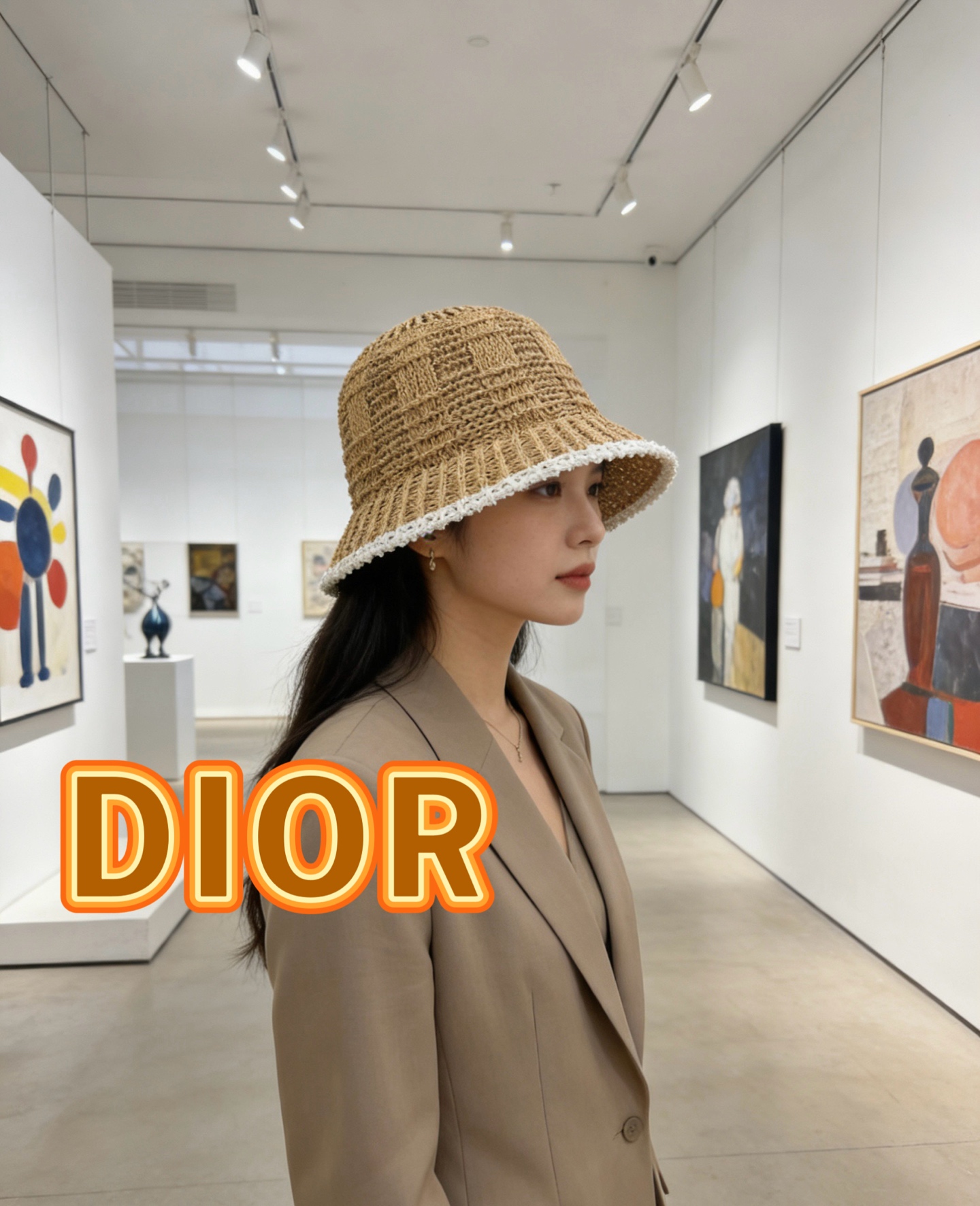 迪奥Dior盆帽新款夏季网眼透气时尚百搭韩版户外街头休闲旅游防嗮遮阳帽女