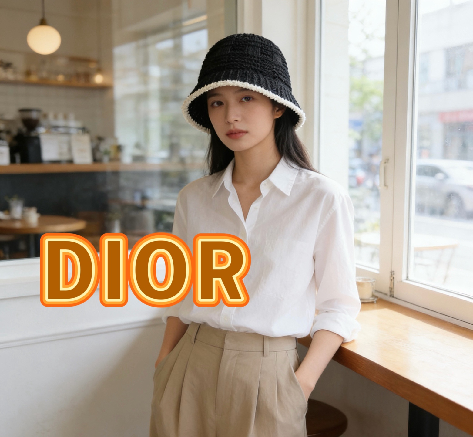 迪奥Dior盆帽新款夏季网眼透气时尚百搭韩版户外街头休闲旅游防嗮遮阳帽女