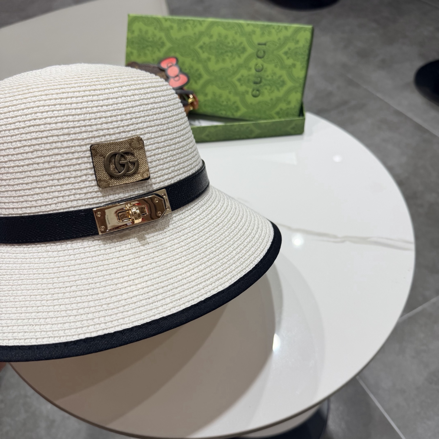 Gucci古奇2026新款草帽，名媛风遮阳帽，，旅游出街必备