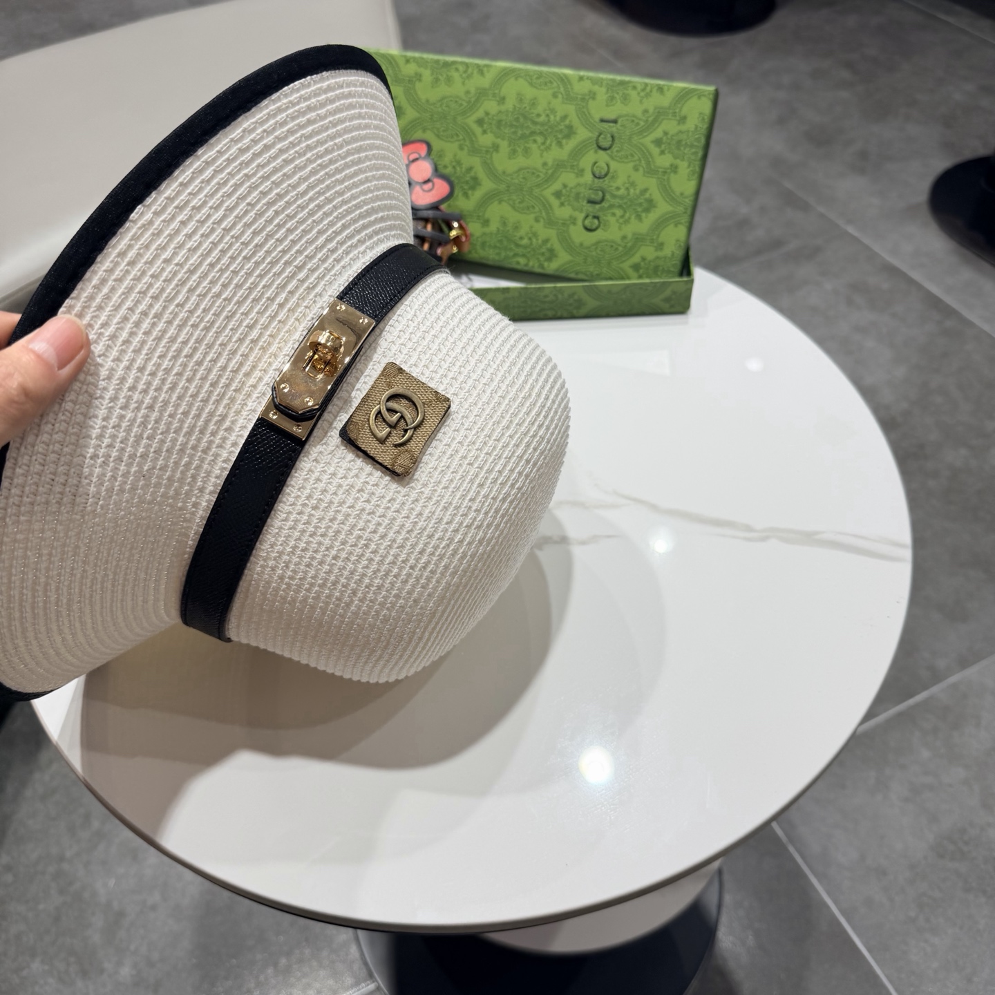 Gucci古奇2026新款草帽，名媛风遮阳帽，，旅游出街必备