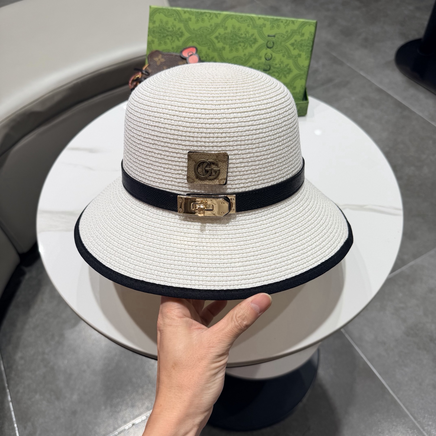 Gucci古奇2026新款草帽，名媛风遮阳帽，，旅游出街必备