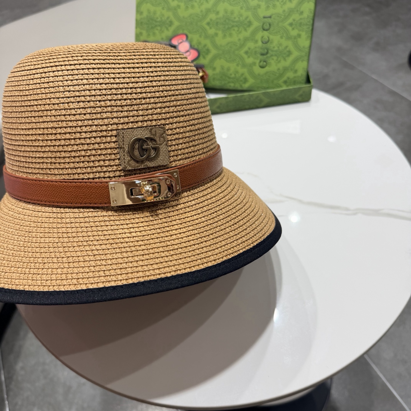 Gucci古奇2026新款草帽，名媛风遮阳帽，，旅游出街必备