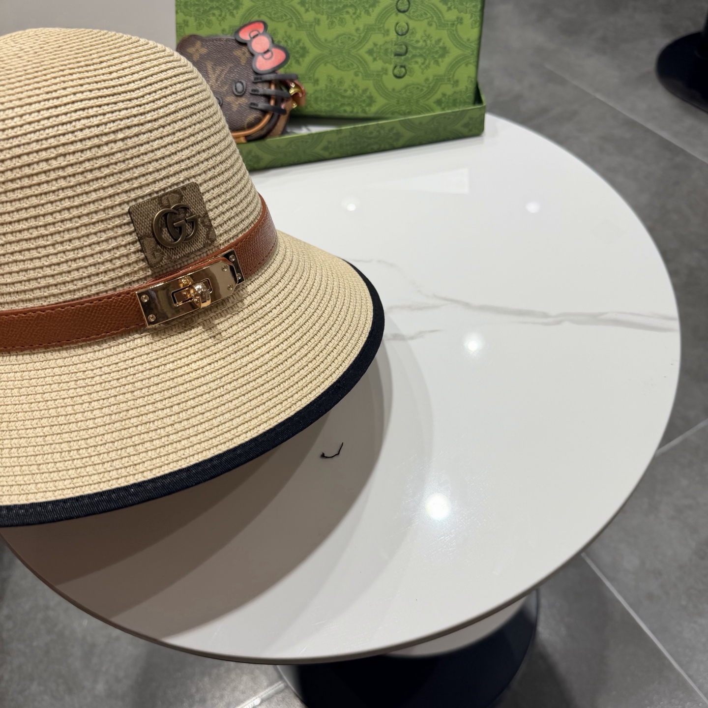 Gucci古奇2026新款草帽，名媛风遮阳帽，，旅游出街必备