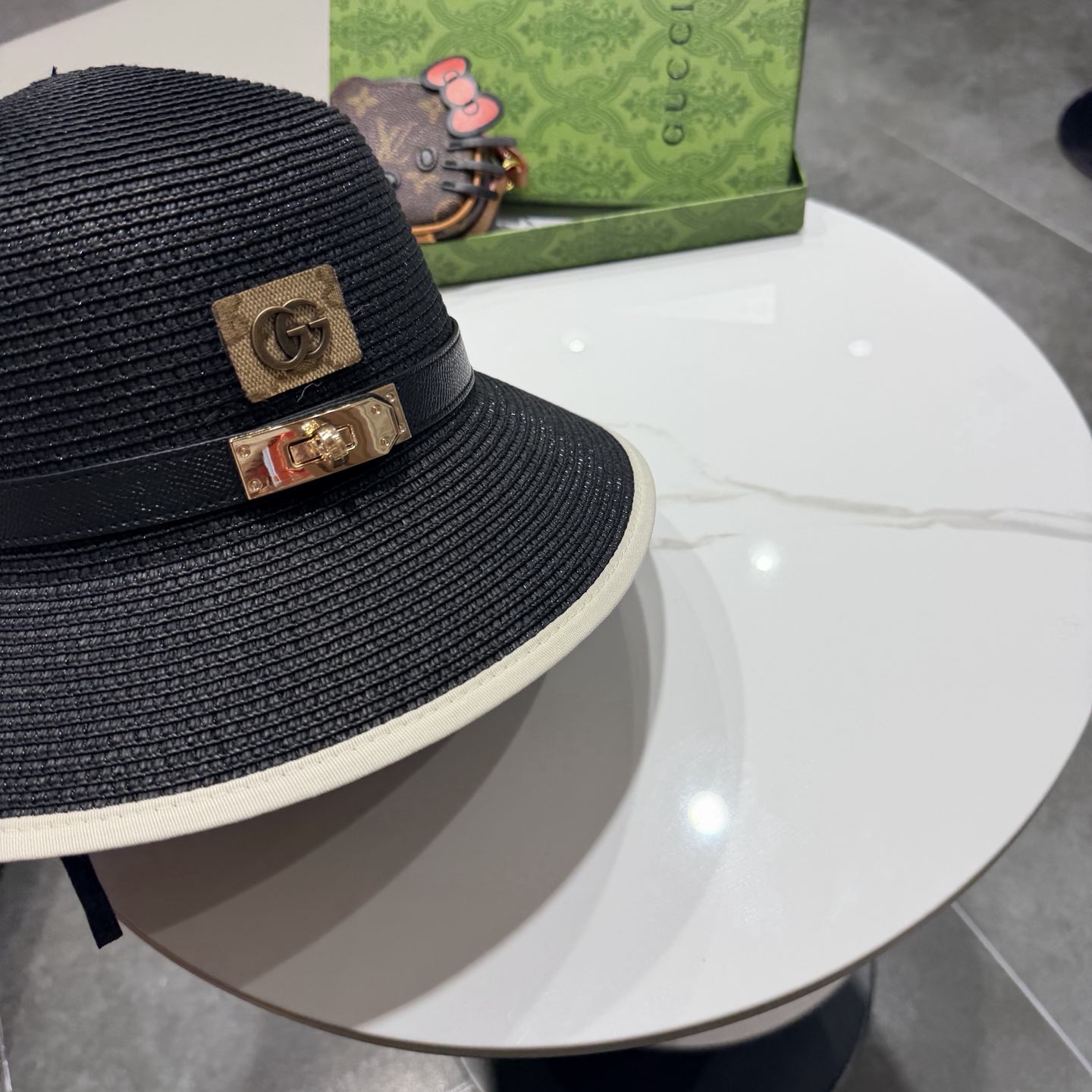 Gucci古奇2026新款草帽，名媛风遮阳帽，，旅游出街必备