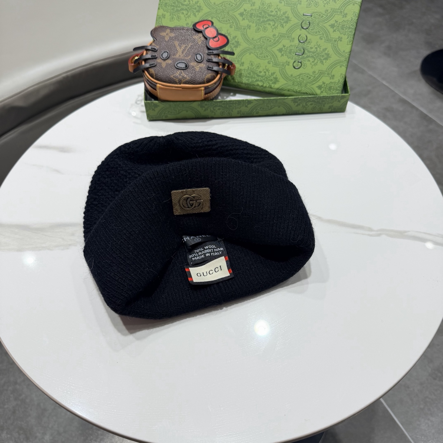 GUCCI古奇👒经典原单蒙口针织毛线帽，采用精选百羊毛面料，超高羊毛成份，‼️手感超柔软，弹性极佳，高档又减龄、超保暖！