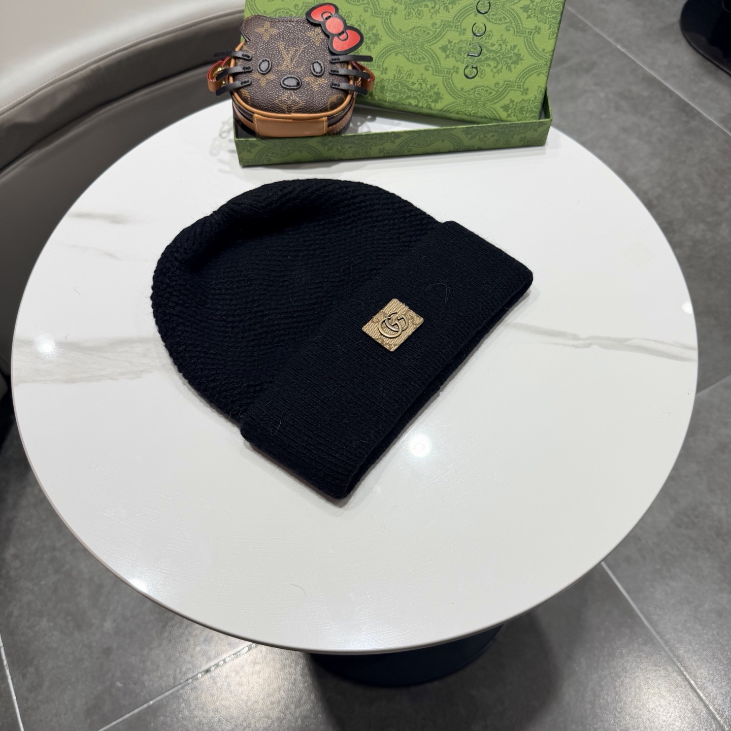 GUCCI古奇👒经典原单蒙口针织毛线帽，采用精选百羊毛面料，超高羊毛成份，‼️手感超柔软，弹性极佳，高档又减龄、超保暖！