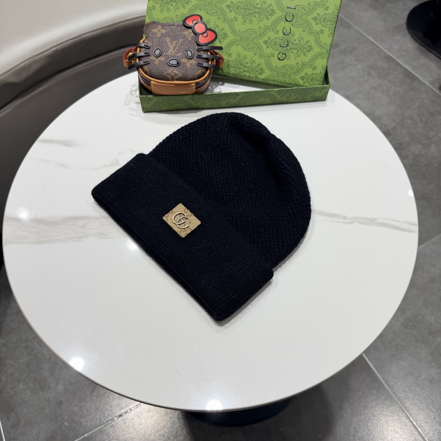 GUCCI古奇👒经典原单蒙口针织毛线帽，采用精选百羊毛面料，超高羊毛成份，‼️手感超柔软，弹性极佳，高档又减龄、超保暖！