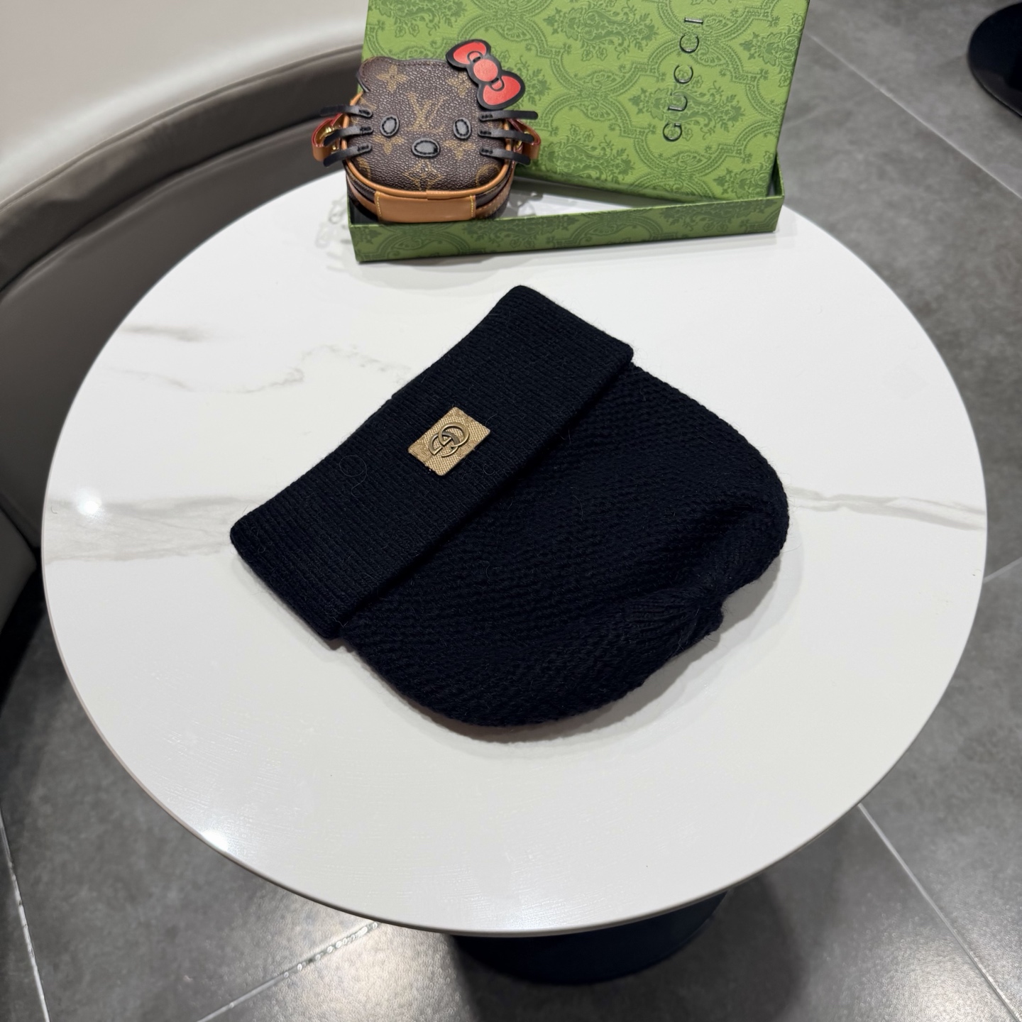 GUCCI古奇👒经典原单蒙口针织毛线帽，采用精选百羊毛面料，超高羊毛成份，‼️手感超柔软，弹性极佳，高档又减龄、超保暖！