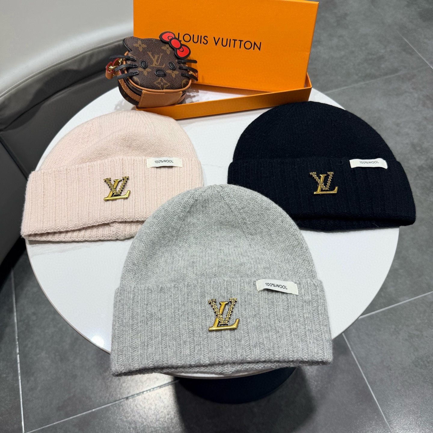 Lv路易威登秋冬款新款毛线帽, 百分百羊毛面料🐑