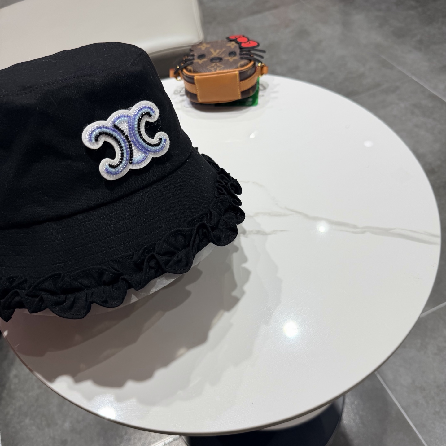 赛琳Celine日系高品质木耳边渔夫帽女春夏户外旅游百搭显脸小遮阳帽防晒盆帽