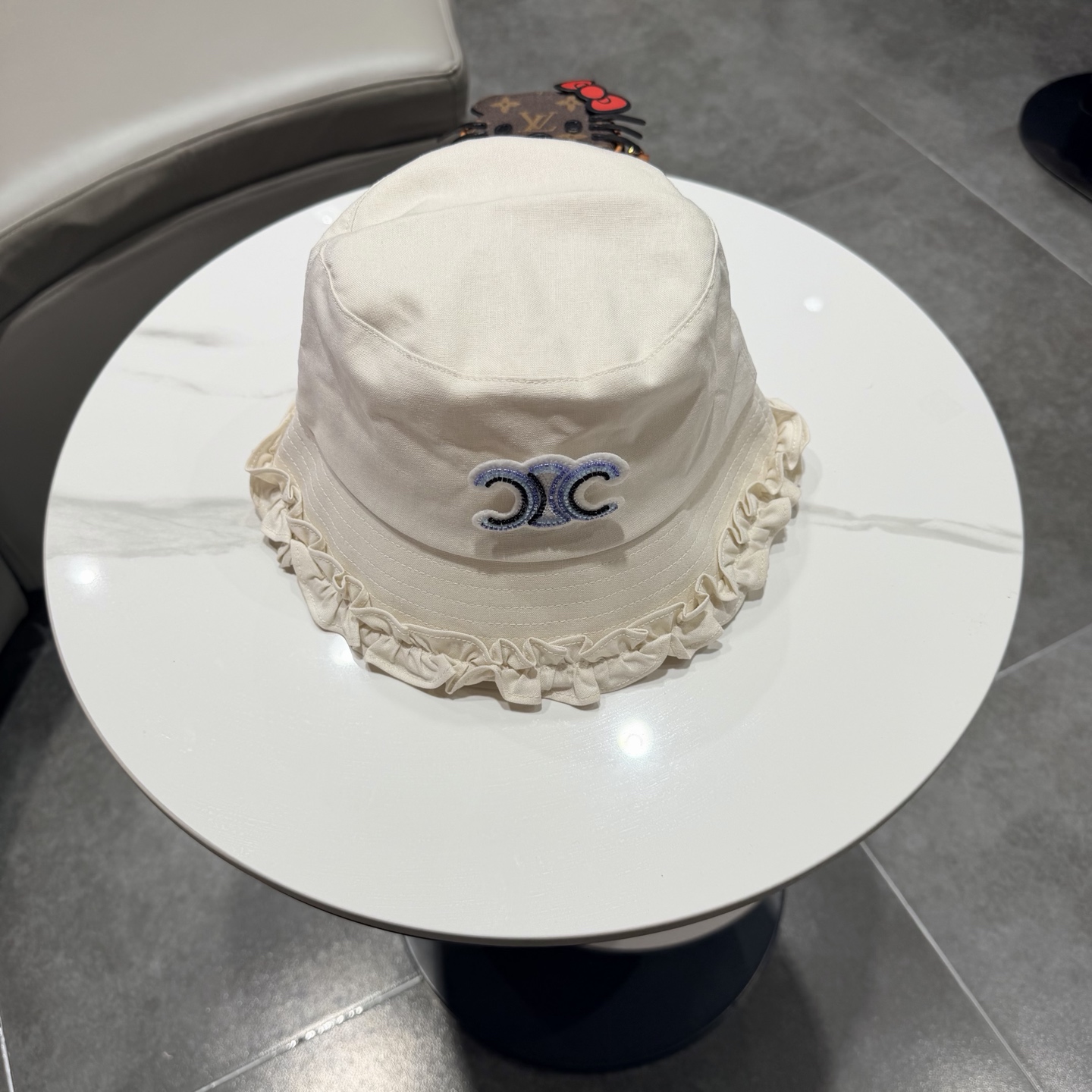 赛琳Celine日系高品质木耳边渔夫帽女春夏户外旅游百搭显脸小遮阳帽防晒盆帽