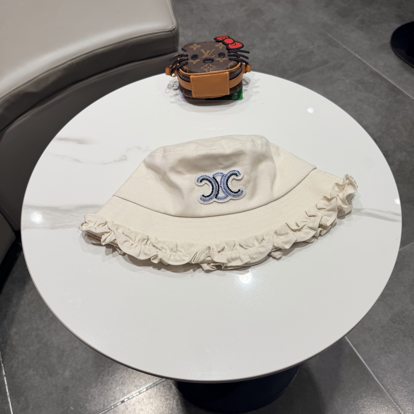 赛琳Celine日系高品质木耳边渔夫帽女春夏户外旅游百搭显脸小遮阳帽防晒盆帽