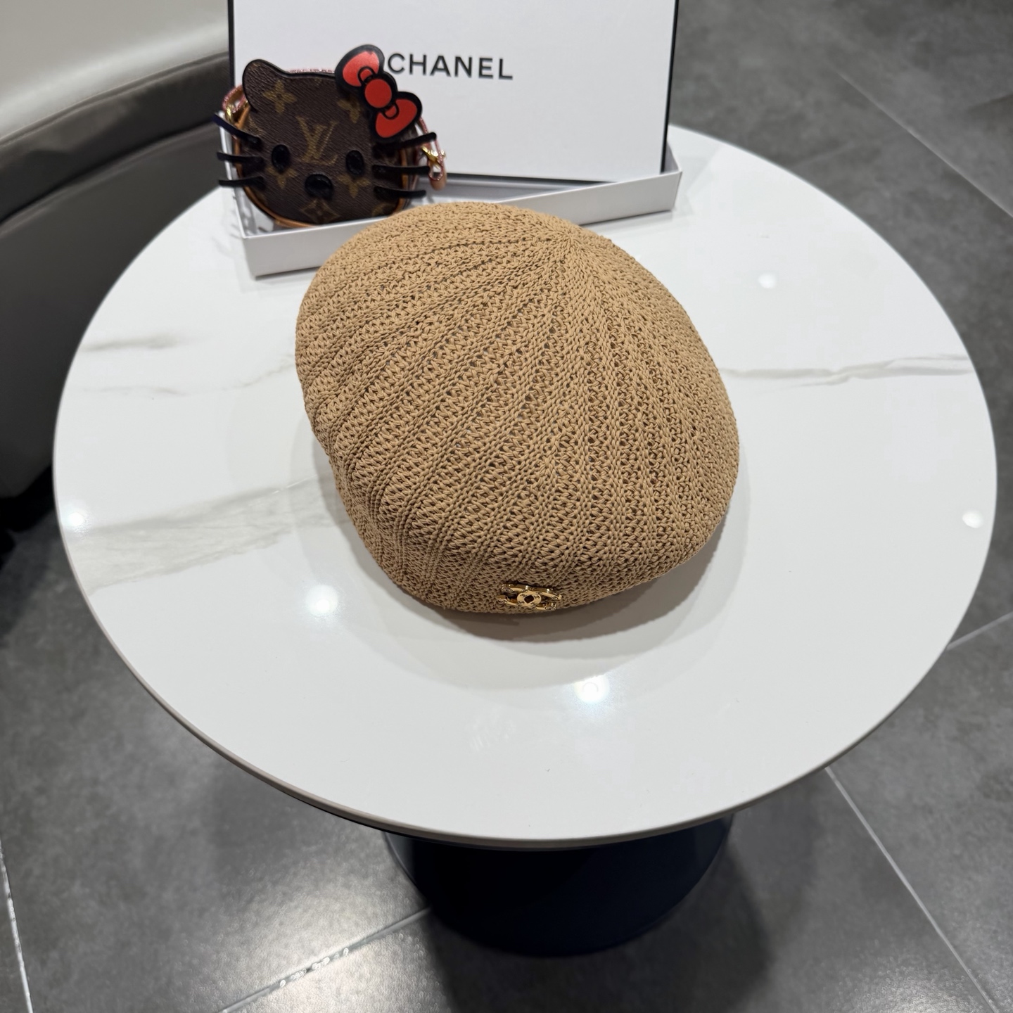chanel贝雷帽子女2026新款时尚百搭显脸小夏季英伦风透气薄款画家帽香奈儿