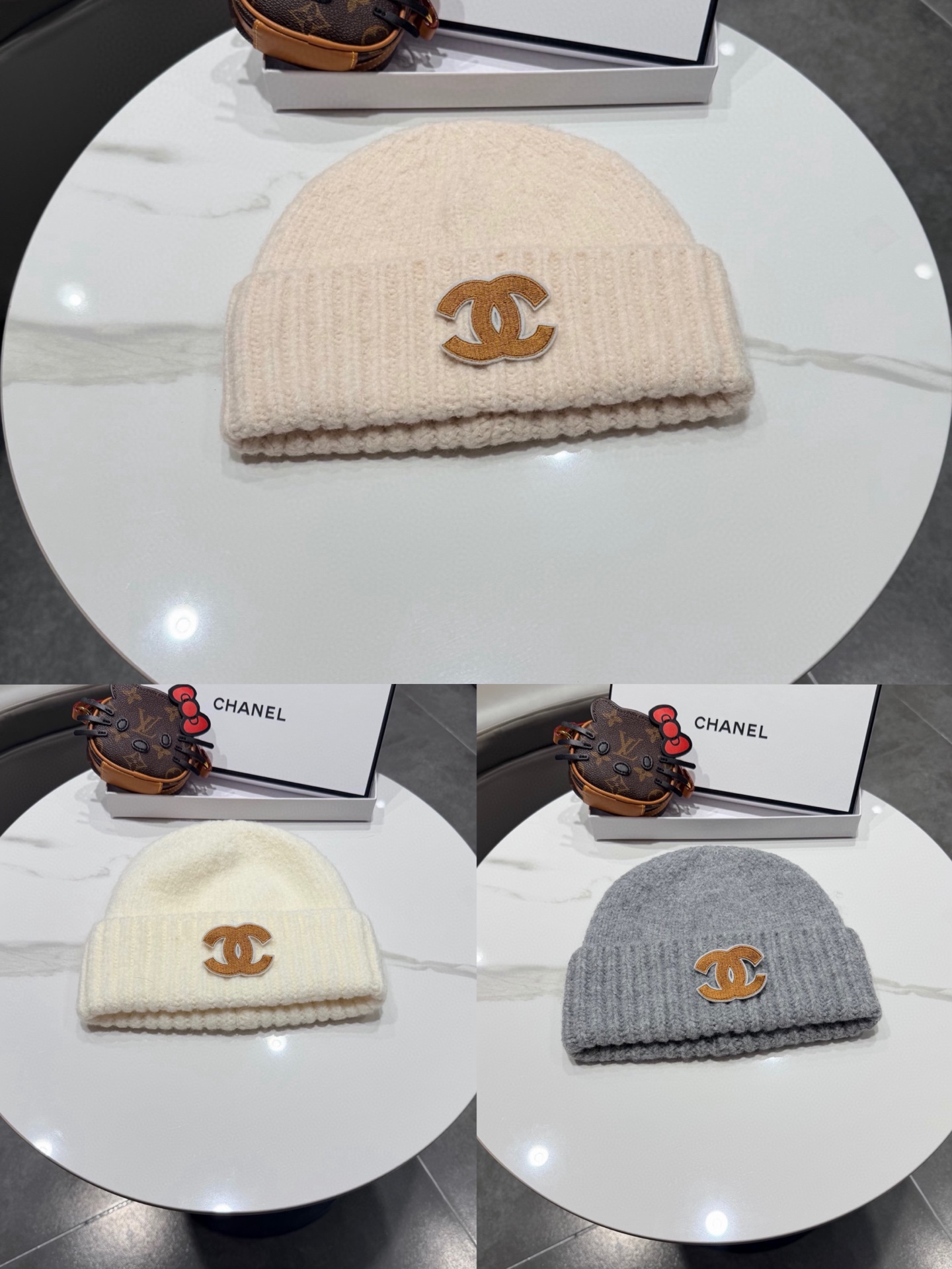 Chanel官网品质香奈儿秋冬网红时尚博主推荐款毛线帽，手感超柔软舒适的针织线帽，弹性极佳！