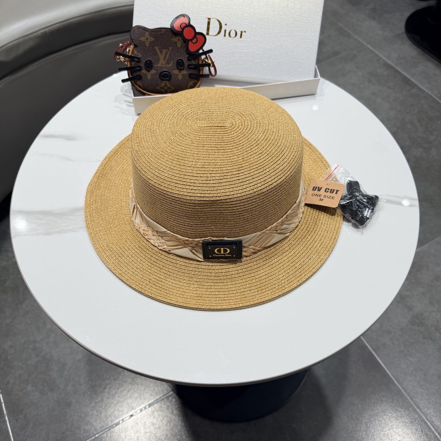 Dior迪奥新款礼帽，台湾PP草帽沿，头围57cm