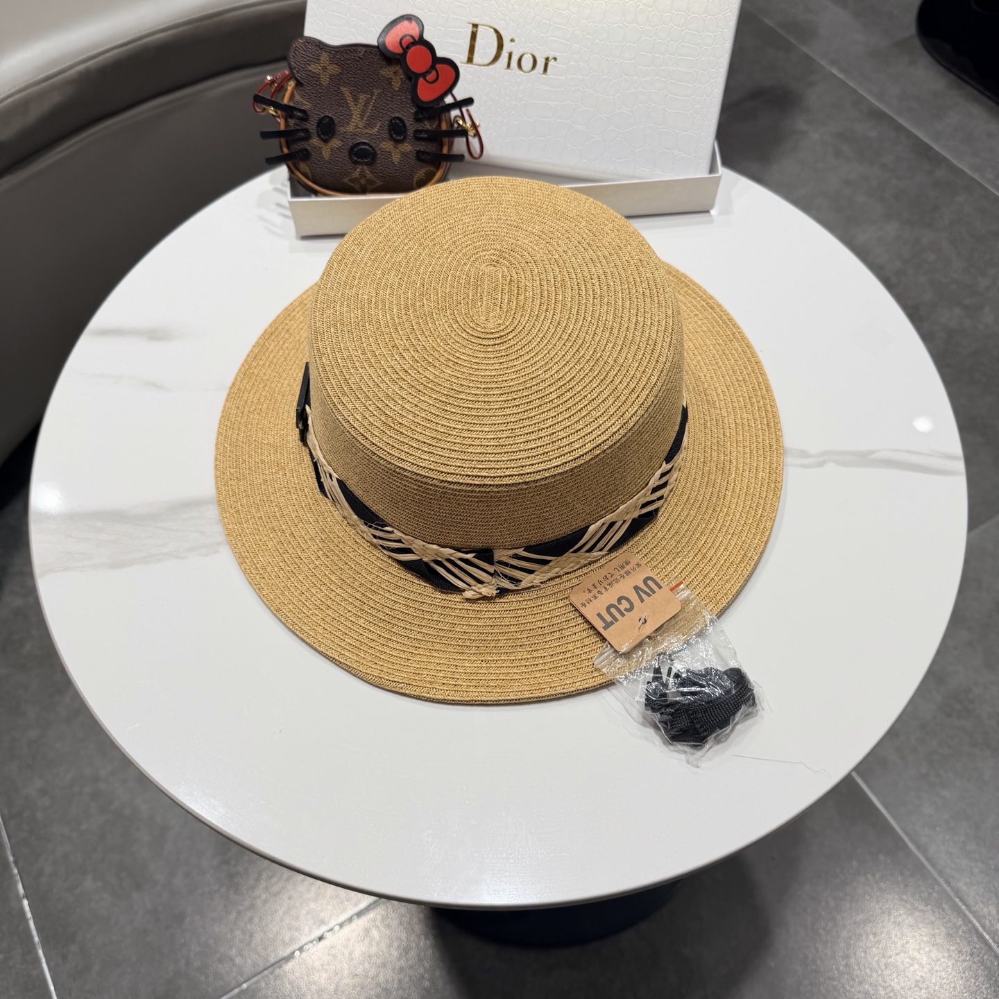 Dior迪奥新款礼帽，台湾PP草帽沿，头围57cm