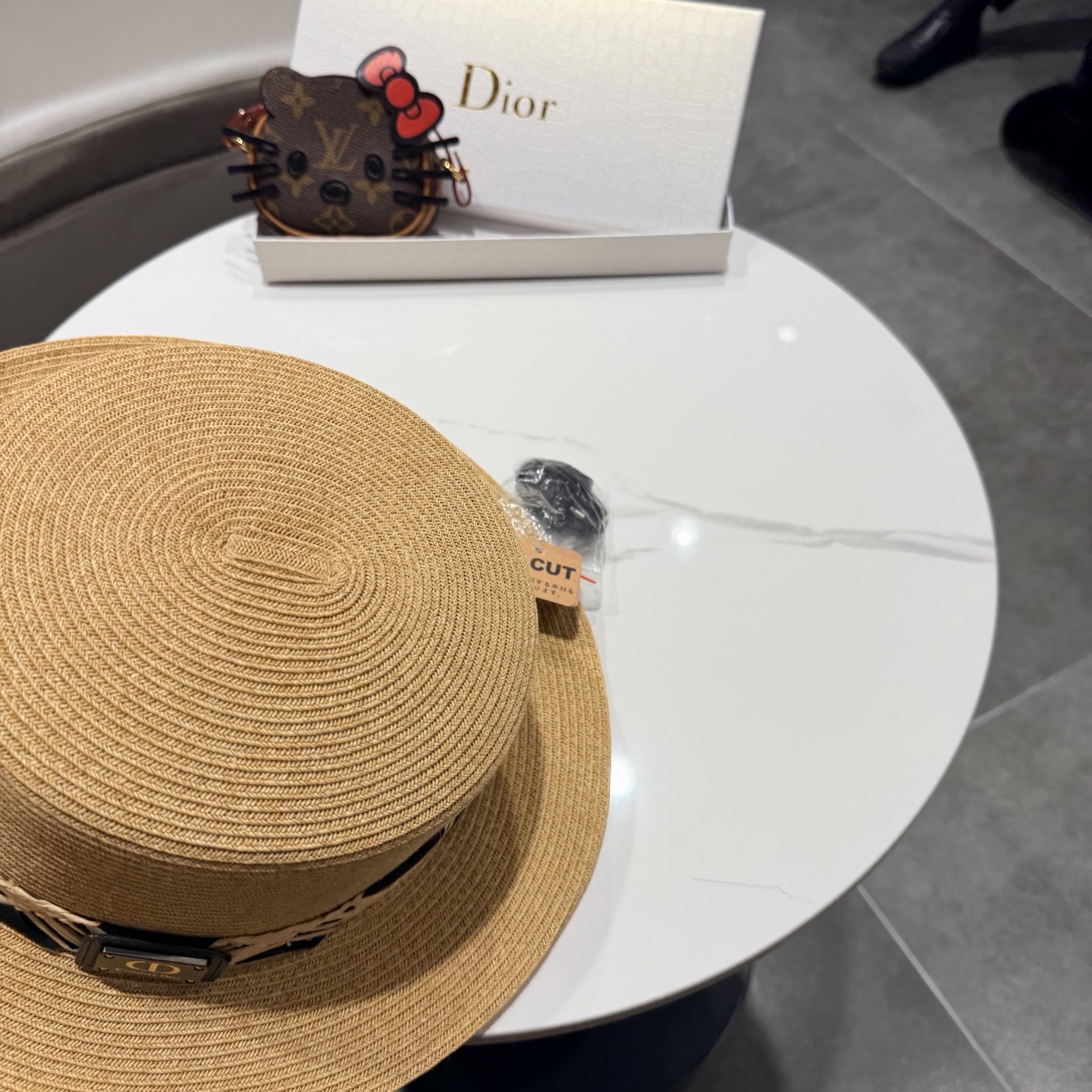 Dior迪奥新款礼帽，台湾PP草帽沿，头围57cm