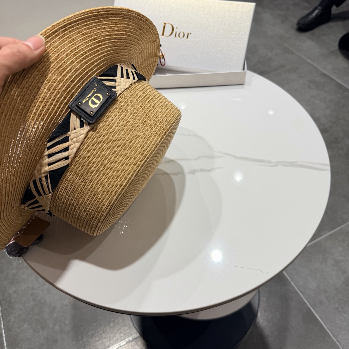 Dior迪奥新款礼帽，台湾PP草帽沿，头围57cm