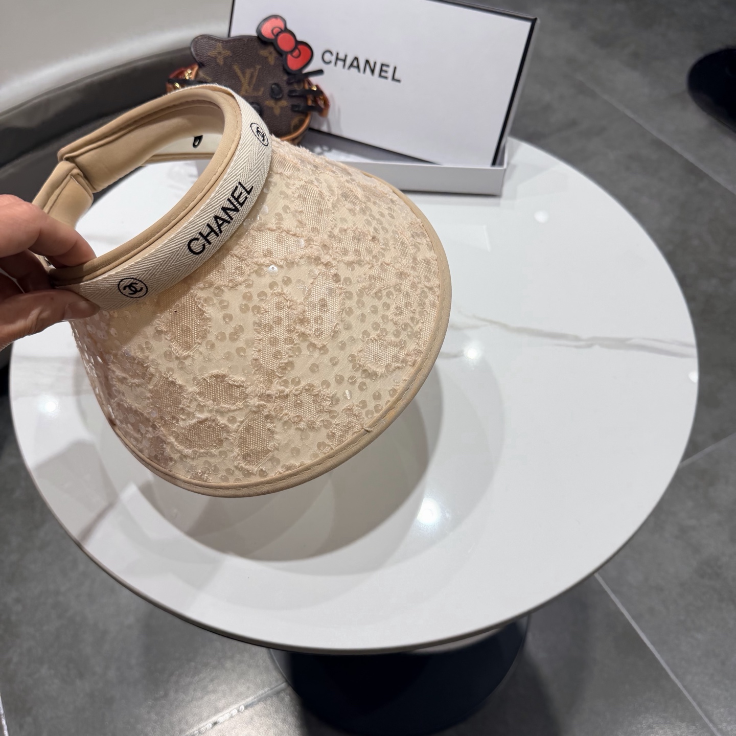 【CHANEL香奈儿】2026新款独家款小香亮片遮阳帽空顶帽，🔆遮阳百搭～休闲出街神器